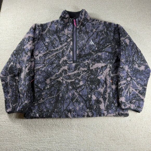 Nike ACG Canwell Glacier Therma-Fit Quarter Zip Jacket Purple Men’s Size Large - Picture 1 of 7